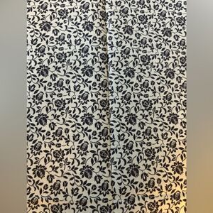 2 NEW Cream Floral Scroll Fabric Fat Quarters 18” x 21”